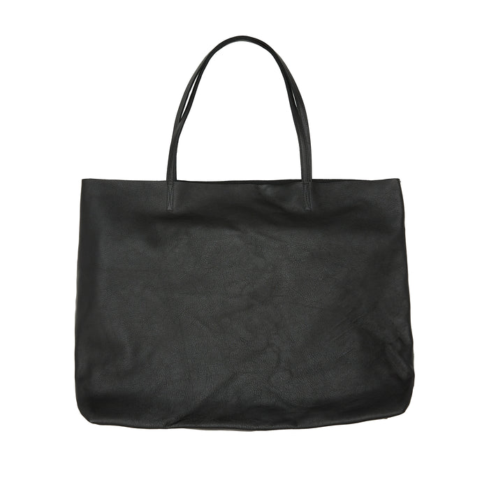 Leather Tote - Black Leather