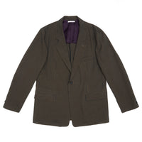 Julian Blazer - Navy/Tan/Green Dobby Plaid Organic Cotton