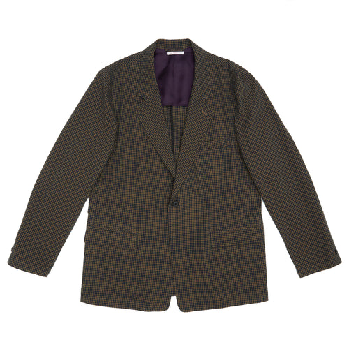 Julian Blazer - Navy/Tan/Green Dobby Plaid Organic Cotton