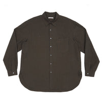 Scribe Shirt - Navy/Tan/Green Dobby Plaid Organic Cotton