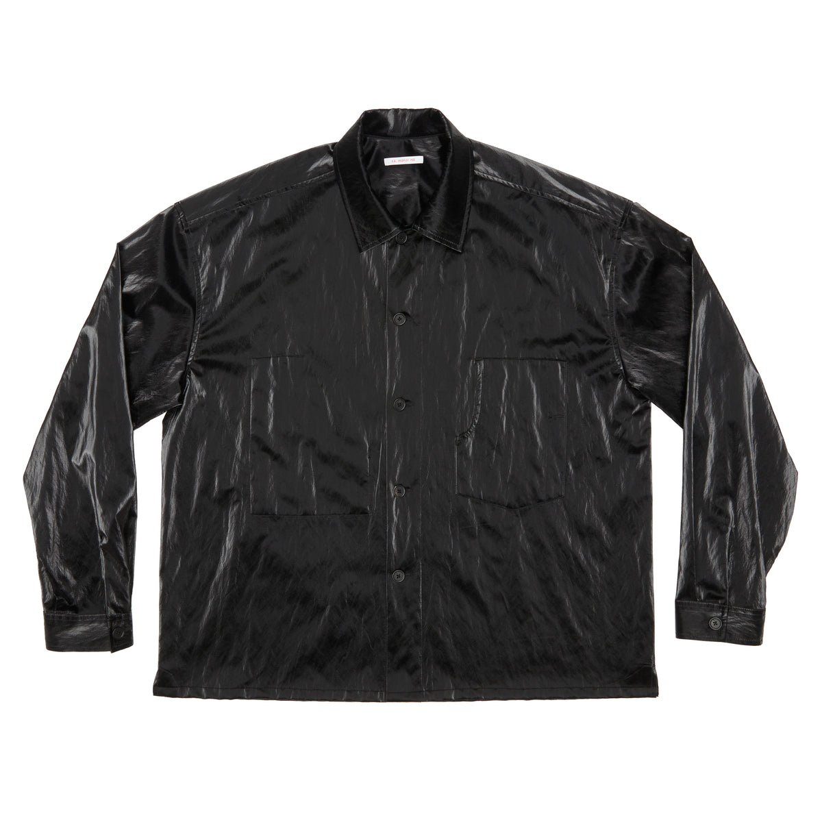 Task Shirt/Jacket - Black Rubberized Viscose/Cotton