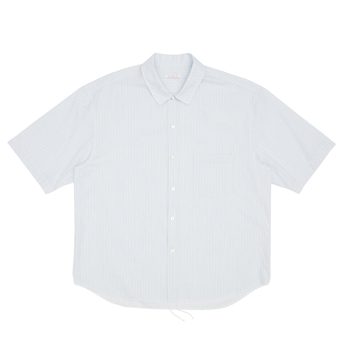 Sage Shirt - White & Light Blue Striped Cotton