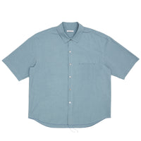 Sage Shirt - Slate Blue Organic Cotton Ripstop