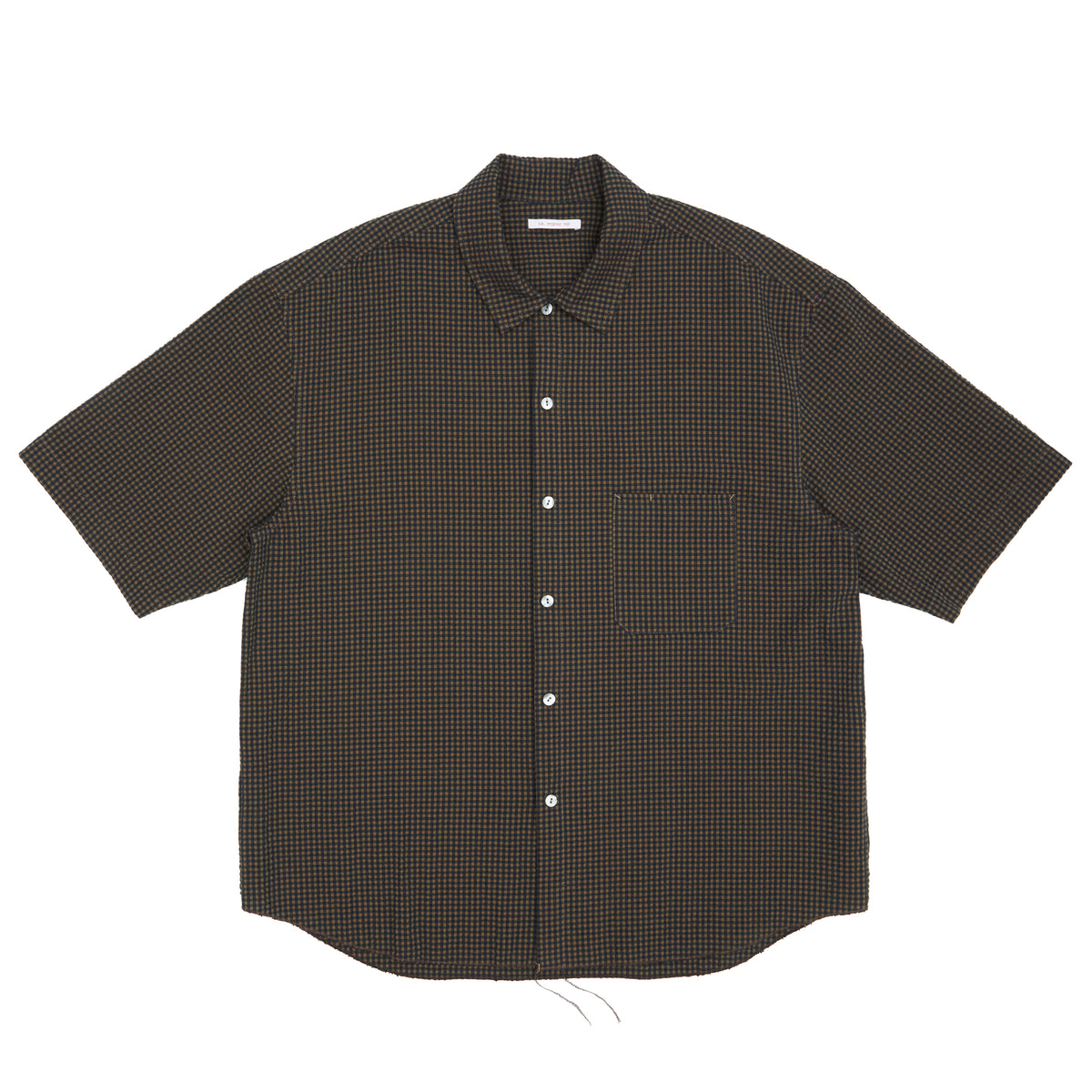 Sage Shirt - Navy/Tan/Green Dobby Plaid Organic Cotton