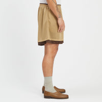 Reversible Ball Short - Tan & Brown Mesh