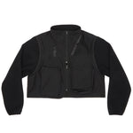 Convertible Jacket/Vest - Black Nylon & Rec. Poly Fleece