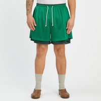 Reversible Ball Short - Kelly & Forest Green Mesh