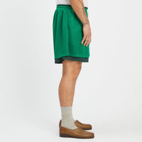 Reversible Ball Short - Kelly & Forest Green Mesh