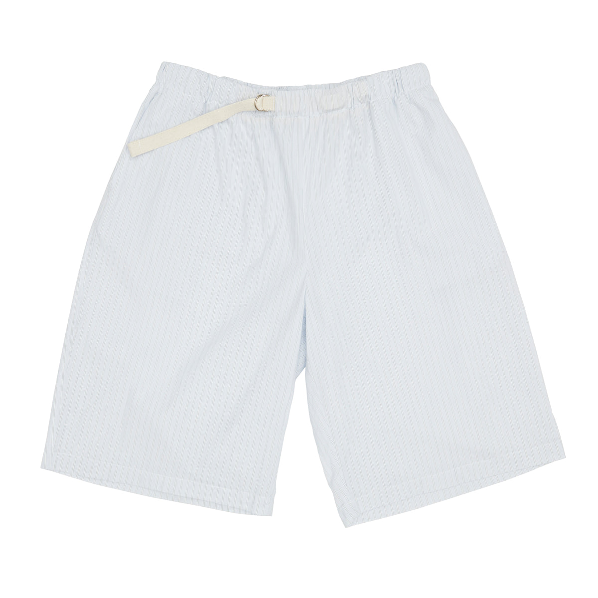 Palego Short - White & Light Blue Striped Cotton