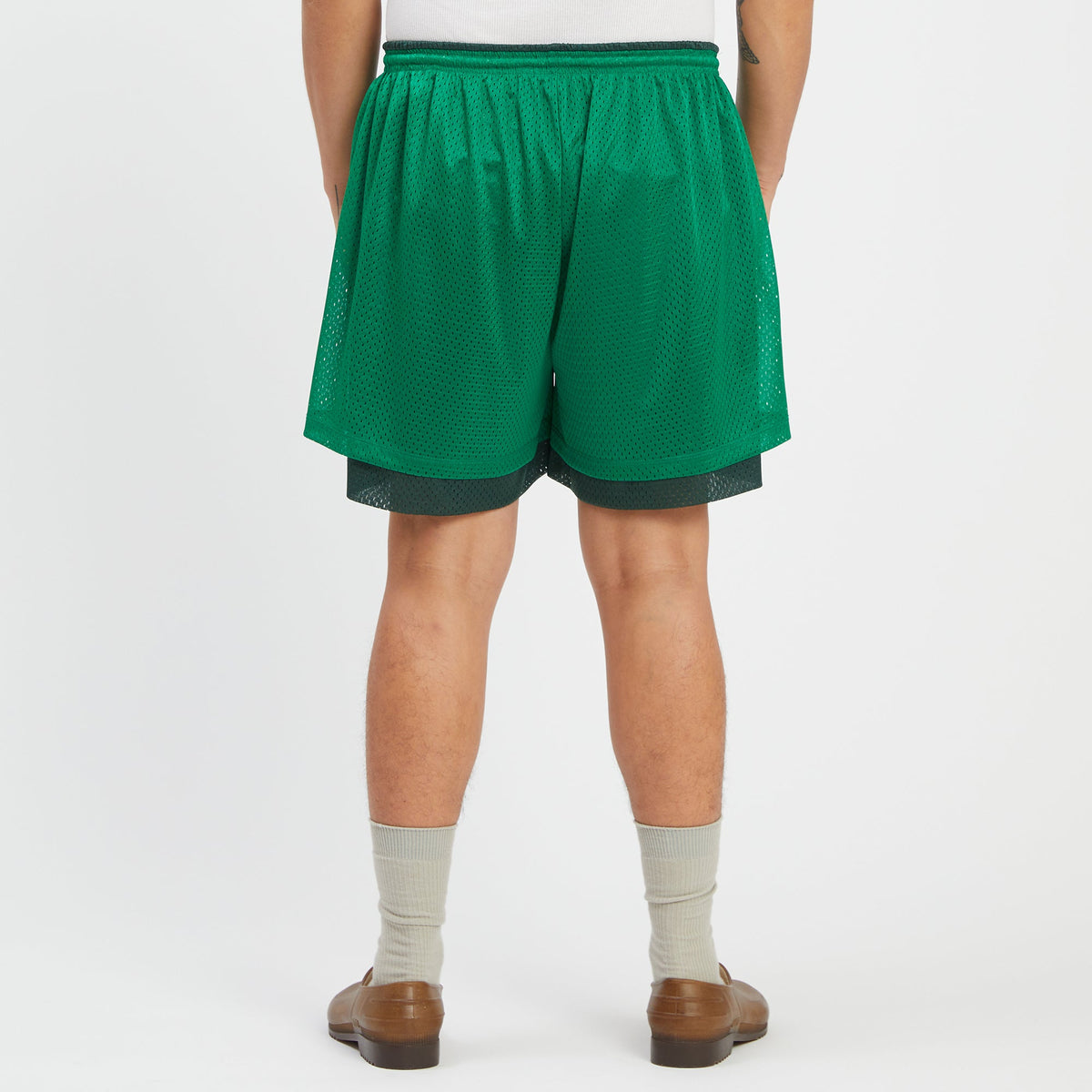 Reversible Ball Short - Kelly & Forest Green Mesh