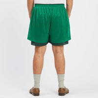 Reversible Ball Short - Kelly & Forest Green Mesh
