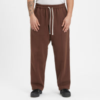 Saunter Pant - Brown Cotton Fleece w/ Natural Trim