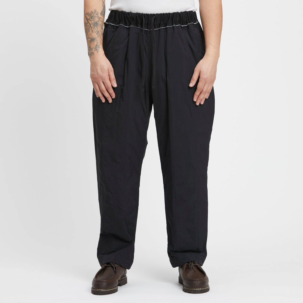 Nest Pant - Black Quilted Recycled Nylon WR