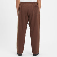 Saunter Pant - Brown Cotton Fleece w/ Natural Trim