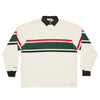 Rugby Shirt – White / Black / Green / Red Cotton