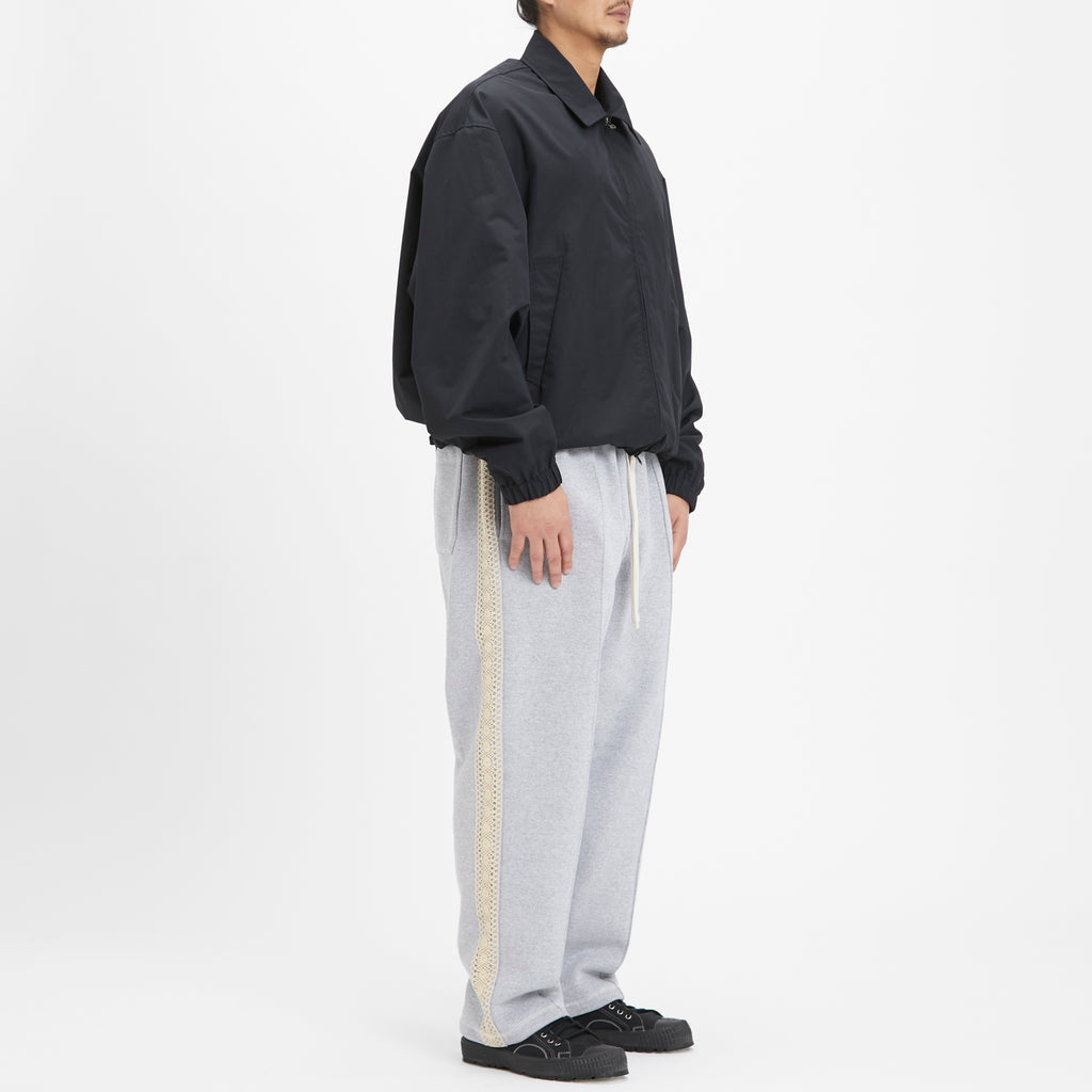 Saunter Pant - Heather Grey Cotton Fleece w/ Natural Trim