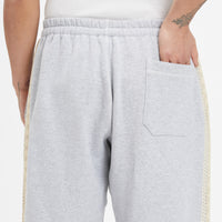 Saunter Pant - Heather Grey Cotton Fleece w/ Natural Trim