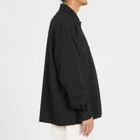 Park Shirt/Jacket - Black Tropical Wool