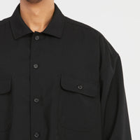 Park Shirt/Jacket - Black Tropical Wool