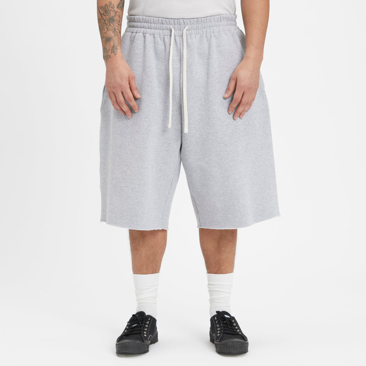 Earl Sweatshort - Heather Grey Cotton Fleece