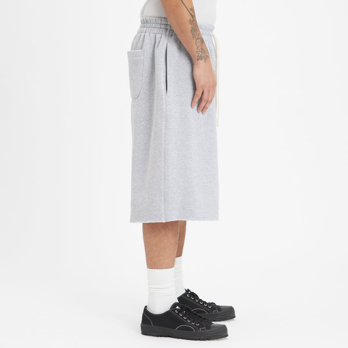 Earl Sweatshort - Heather Grey Cotton Fleece