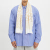 Scarf – White & Natural Embroidered Cotton