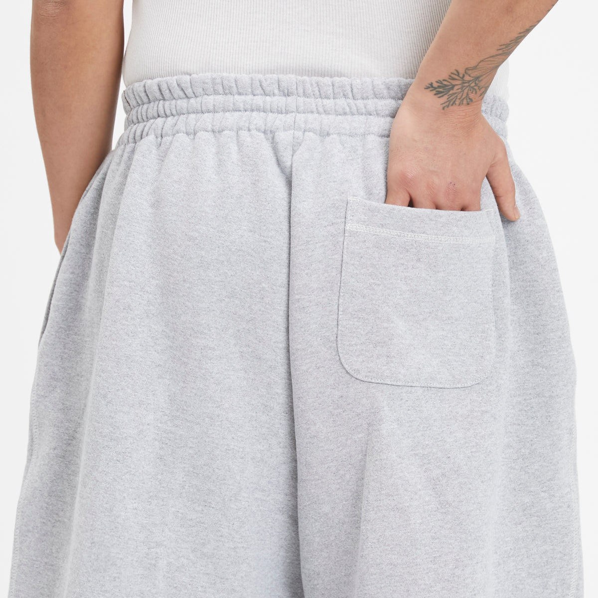 Earl Sweatshort - Heather Grey Cotton Fleece