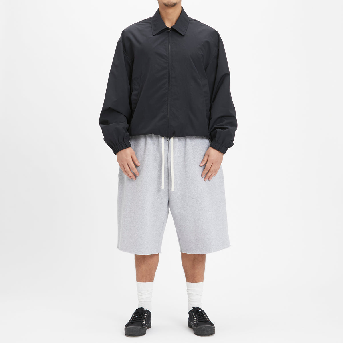 Earl Sweatshort - Heather Grey Cotton Fleece