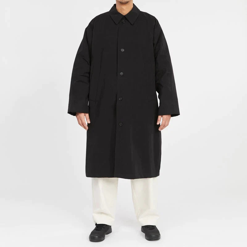 Mountain Trench Coat - Black Waxed Cotton/Nylon WR