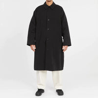 Mountain Trench Coat - Black Waxed Cotton/Nylon WR