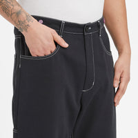 Mason Pant - Black Brushed Cotton Twill
