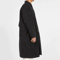 Mountain Trench Coat - Black Waxed Cotton/Nylon WR