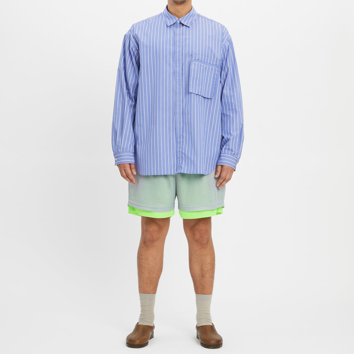 Reversible Ball Short - Grey & Neon Green Mesh