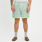 Reversible Ball Short - Grey & Neon Green Mesh