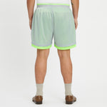 Reversible Ball Short - Grey & Neon Green Mesh