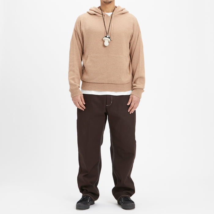 Small Mushroom Keychain/Necklace – Black Cotton