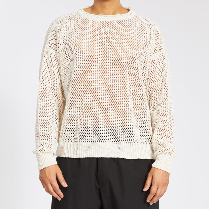 Open Knit Sweater - Natural Linen / Cotton