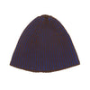 Reversible Knit Skully - Brown & Royal Blue Cotton