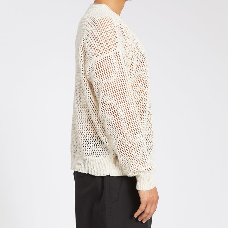 Open Knit Sweater - Natural Linen / Cotton