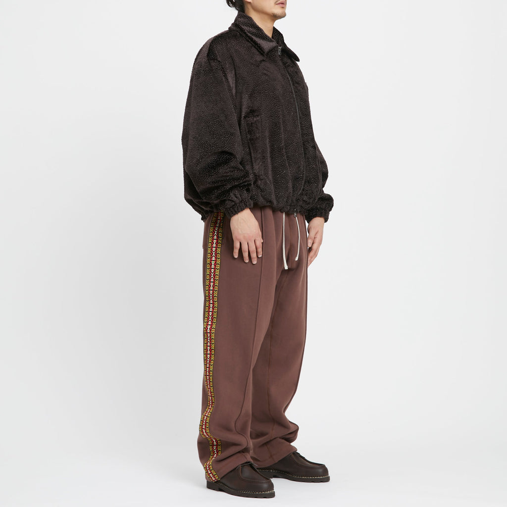 Saunter Pant - Brown Cotton Fleece w/ Dec Trim