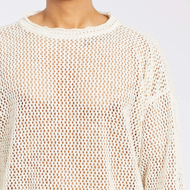 Open Knit Sweater - Natural Linen / Cotton – s.k. manor hill