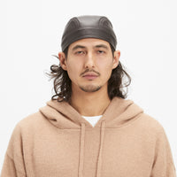 Skull Cap – Dark Brown Leather