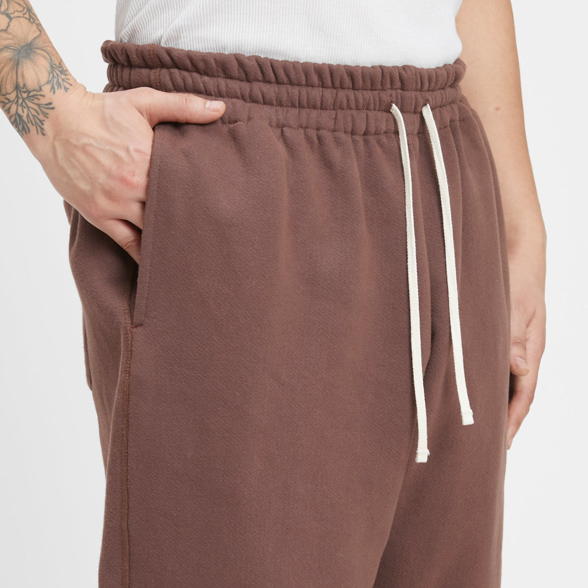 Alston Sweatpant - Brown Cotton Fleece