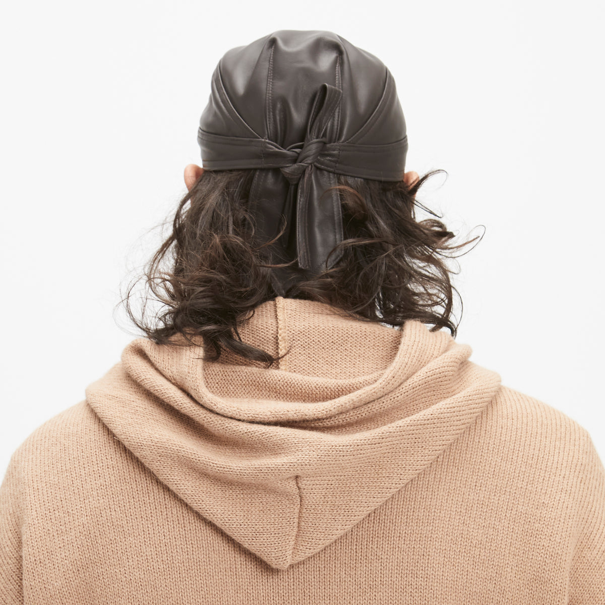 Skull Cap – Dark Brown Leather