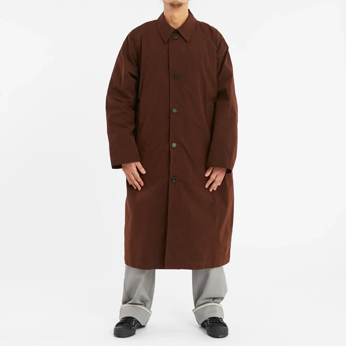 Mountain Trench Coat - Brown Waxed Cotton/Nylon WR