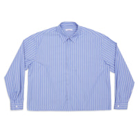 Blue White Stripes Cotton Shirt