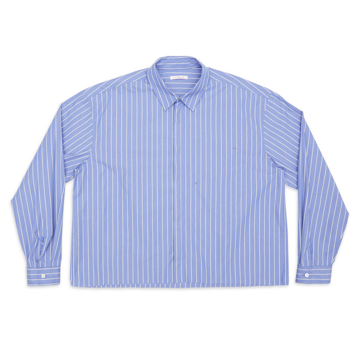 Blue White Stripes Cotton Shirt