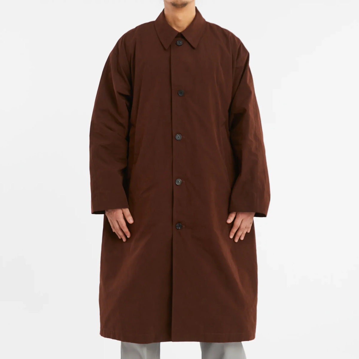 Mountain Trench Coat - Brown Waxed Cotton/Nylon WR