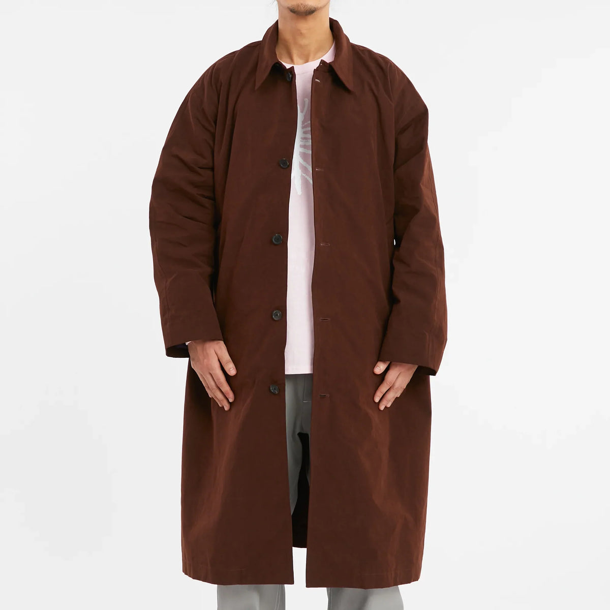 Mountain Trench Coat - Brown Waxed Cotton/Nylon WR