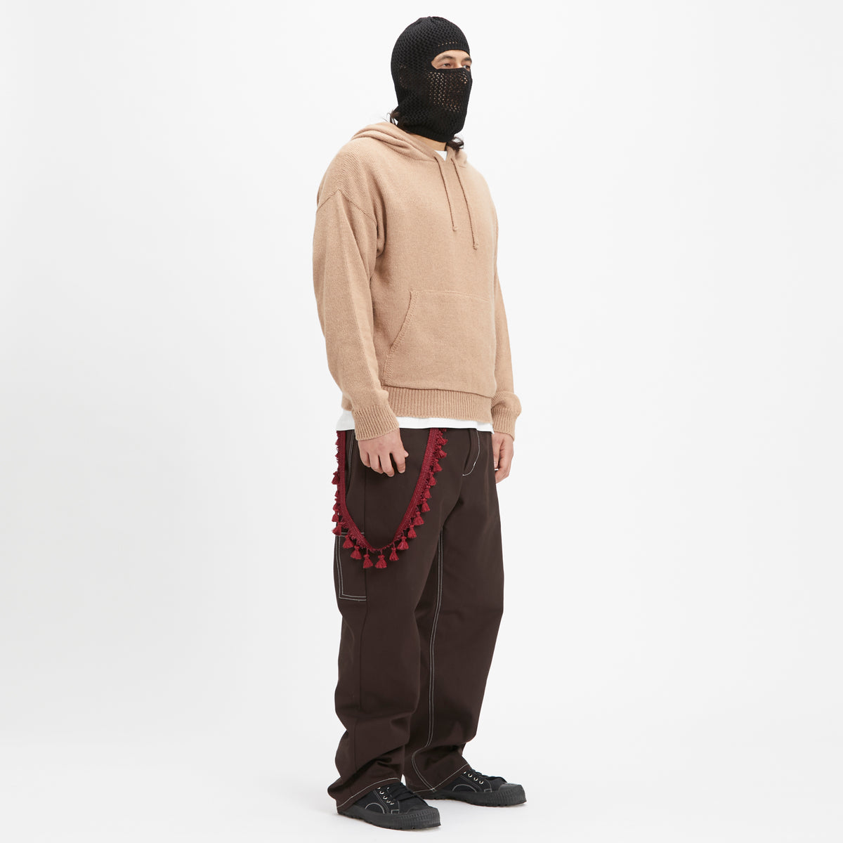 Tassel Keychain/Necklace – Burgundy